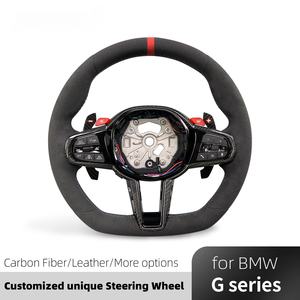 Accesorios Interiores de Coche de Fibra de Carbono Personalizados para <span class=keywords><strong>BMW</strong></span>, Volante Estilo LCI Compatible con G05 G20 G30 G2X G3X G8X F9X 2018-2024 - Product Image 2