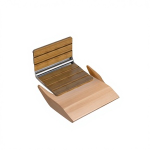 Wall-Mounted <strong>Folding</strong> Solid Wood Modern Minimalist <strong>Shower</strong> <strong>Stool</strong> for Elderly Entryway Bathroom Use with Shoe-Changing Bench - Product Image 1