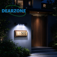 Lampe murale solaire LED d'extérieur IP65, design moderne rectangulaire à 4 LED, pour jardin, idéale pour anniversaires