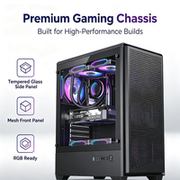 Boîtier PC Gaming ATX Full Tower Personnalisé avec Panneau Latéral en Verre Trempé, Longueur GPU 330mm, 7 Ventilateurs, Noir et Blanc Disponibles