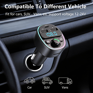 Émetteur FM Bluetooth pour Voitures, <span class=keywords><strong>Adaptateur</strong></span> Audio Sans Fil avec Recharge Téléphone et Streaming Musical, Améliorez Votre Autoradio Ancien - Product Image 4