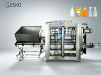 Machine de remplissage de liquides entièrement automatique ESKO à plusieurs buses pour flacons pulvérisateurs, savon liquide, shampoing, équipement de mise en bouteille en plastique