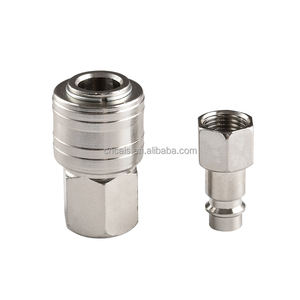 Neue SF PF SM PM Deutscher Typ Kohlenstoffs tahl Verchromte pneumatische Schnell kupplung Luft schlauch kupplung Euro Serie 2 Wege 3 Wege 4 Wege - Product Image 2