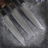 Couteau de Chef Japonais en Acier Damas Fait Main, Lame Willow à Tranchant Affûté pour la Cuisine, Manche en Bois pour Couper les Fruits