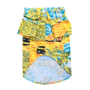Sang Trọng Mùa Hè Màu Xanh Bông Con Chó Mèo Áo Sơ Mi XS Kích Thước In Hawaii Lấy Cảm Hứng Từ Teddy Mô Hình Năm Mới Của Vật Nuôi Sang Trọng Phụ Kiện Miễn Phí - Product Image 4