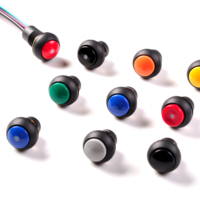 TOOWEI 12MM 2Pin étanche IP67 interrupteur à bouton-poussoir carré rond à verrouillage momentané