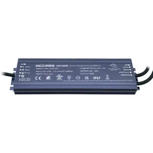 Controlador de LED electrónico impermeable, fuente de alimentación regulable 5 en 1, Triac, 12V, 24V, 250W, atenuación IP67, fabricante