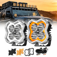 Lampes LED personnalisées en gros pour capot de véhicule tout-terrain 4x4, feux de fosse LED double pour piliers A, pour 4x4, UTV, ATV, camions