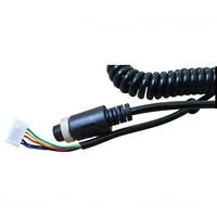 Câble d'alimentation en spirale noir de 3 m à 5 conducteurs, 5C*22AWG