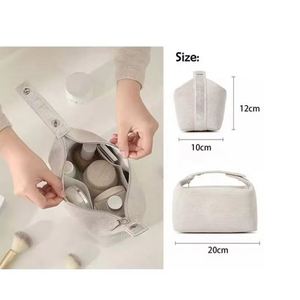 Sac de maquillage en toile de coton naturel personnalisé, sac de cosmétiques en chanvre et en jute, sac de voyage réutilisable et durable pour femmes, vente en gros - Product Image 5