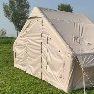Wunderschönes Familien-Zelt 2 - 4 Personen TPU-Dachfenster aufblasbares Campingzelt aufblasbares Auto-Garage-Zelt