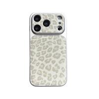 Étuis de téléphone en cuir à imprimé léopard pour iPhone 17 Air 16 Pro Max 15 14