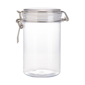 Bocaux à pouding en plastique transparents doublement renforcés de 750 ml, légers, avec fermeture à fil de serrage, organisateur d'assaisonnements - Product Image 3