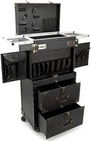 Roulant verrouillable maquillage Train Case coiffure chariot styliste Salon de beauté cosmétique bagages voyage organisateur boîte à outils