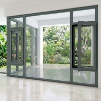 Ventanas de Aluminio con Aislamiento Acústico Integrado, Puertas y Ventanas de Aluminio, Sistema de Ventanas Corredizas de Aluminio