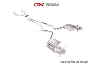 Aktif ses SUS304 veya titanyum Catback susturucu için vanalar ile Benz AMG S63 4.0T V8 egzoz İpuçları Model yılı 2018 - Product Image 5