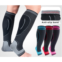1 paire de chaussettes respirantes, pour le fitness, basket-ball, football, protection des mollets, antichoc, avec tampon en nid d'abeille
