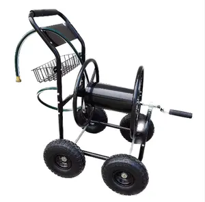 Carrello per tubo flessibile per acqua pesante 4 ruote Design cesto portaoggetti da giardino carrello per irrigazione giardino