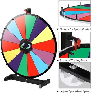 Spinning Prize Wheel Tabletop Color 14 Slots Spinning Wheel Editable Carnival Fortune <span class=keywords><strong>Spin</strong></span> to Win <span class=keywords><strong>Casino</strong></span> Trade Show - Product Image 6