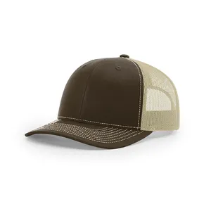 Cappellino da Baseball personalizzato in rete sportiva a tesa leggermente curva per bambini adulti Richardson 112 a 6 pannelli cappellino in rete con Logo personalizzato