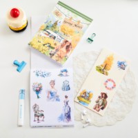 Livre d'autocollants pour planificateur réutilisable à thème multiple avec papier de décollement imprimé sur mesure
