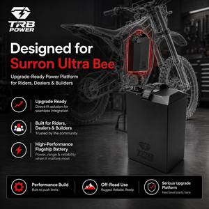 Baterai Semi Solid State 96V60Ah untuk Sepeda Motor Listrik Surron Ultra Bee 5.76kWh Paket Peningkatan Daya Tegangan Tinggi TRB POWER OEM - Product Image 2