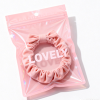 Sacs d'emballage en PVC personnalisés avec fermeture éclair, roses brillants, résistants à l'humidité, pour élastiques à cheveux et bijoux, mini-sacs refermables