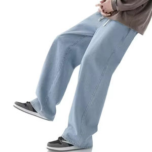 Pantalones Vaqueros Holgados de Moda para Hombre, Transpirables, de Color Puro, de Pierna Recta, para Verano y Otoño, Venta al Por Mayor - Product Image 6