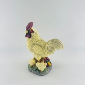 カスタムメイドのソーラーLED樹脂製装飾イースターヘン像、鶏の耐水性ガーデン彫刻 - Product Image 5