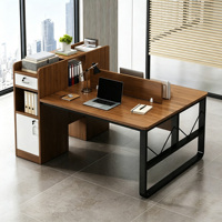 Bureau d'ordinateur en bois compact avec bibliothèque intégrée – Poste de travail simple pour étudiant, idéal pour les petits espaces