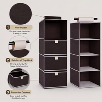Armoire de rangement à 4 étagères sans tiroirs, unité d'organisation pour la maison, le bureau, la chambre, vente en gros, OEM, ODM disponibles