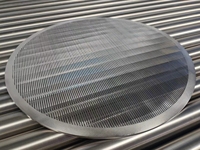 Grille de support en maille Johnson à fil en coin SS304/316/316L avec espacement minimum de 20 μm pour la séparation solide-liquide