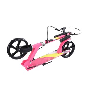 Pedal <b>Scooter</b> Pink And Yellow Foldable For Kids 12 Plus YS 8833S - Product Image 2