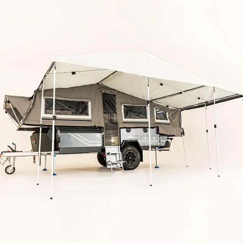 Glamping su misura dei rimorchi della tenda del tetto di campeggio all'aperto della famiglia di lusso del camper della tenda del camion fuori strada