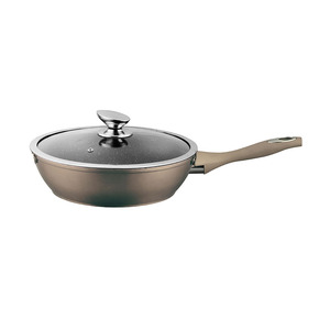 Sartén profunda de cobre antiadherente de granito de aluminio de nuevo diseño multirestaurante con cubierta de vidrio Arra inferior de inducción - Product Image 3