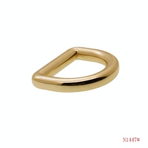 Moda 20mm işık altın Metal d-ring döngü toka deri çanta donanım alaşım D yüzük yüksek kalite için paslanmaz d tokaları çanta - Product Image 6