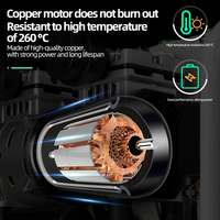 Compresseur d'air industriel portable à piston sans huile, faible bruit, avec réservoir d'air et sécheur d'air