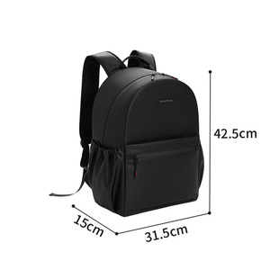 Ruitu Leather Backpack Large Capacity Laptop Compartment Unisex Everyday Use - Product Image 5