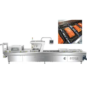 CE factory customized Automatic grid film thermoforming VSP vacuum skin packaging machine