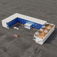Maison conteneur à deux étages en acier haute résistance, design moderne, pour chambre à coucher, maison modulaire préfabriquée, hébergement rapide pour le personnel