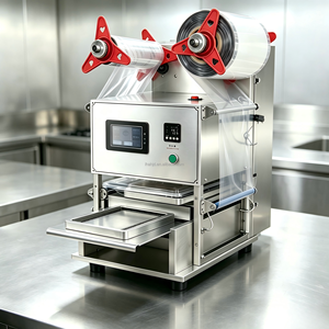 Machine de scellage de gobelets, bols et plateaux en plastique pour contenants de restauration rapide à emporter – Équipement d'emballage thermoscellant pour boîtes de restauration rapide - Product Image 2