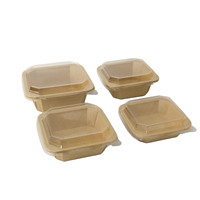 Barquette alimentaire jetable en papier écologique avec couvercle pour la restauration à emporter, idéale pour les burgers, poulet frit, frites et sushis (vente en gros)