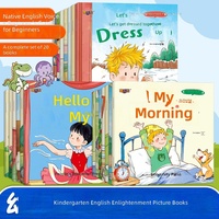 20 volumes de livres d'images anglais anciens pour enfants de 3 à 6 ans, histoires d'anglais pour la maternelle et contes pour le coucher