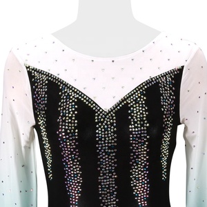 Costume de danse unisexe à manches longues, nouveau, vêtements avec strass, personnalisés, pour bascule de gymnastique, d'entraînement au <span class=keywords><strong>Gym</strong></span>, vente en gros - Product Image 4