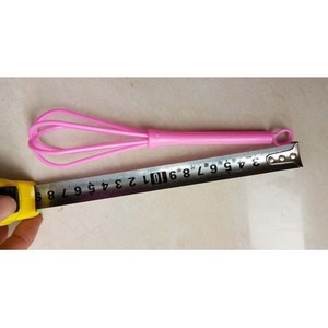 PP Plastic Egg Beater Handheld Manual Mixer Rose Red 18*3.5 For Baking - Product Image 4