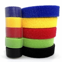 Approvisionnement d'usine Flexible noir et blanc Fitness Nylon réglable auto-adhésif crochet et boucle attache câble attache sangles ruban