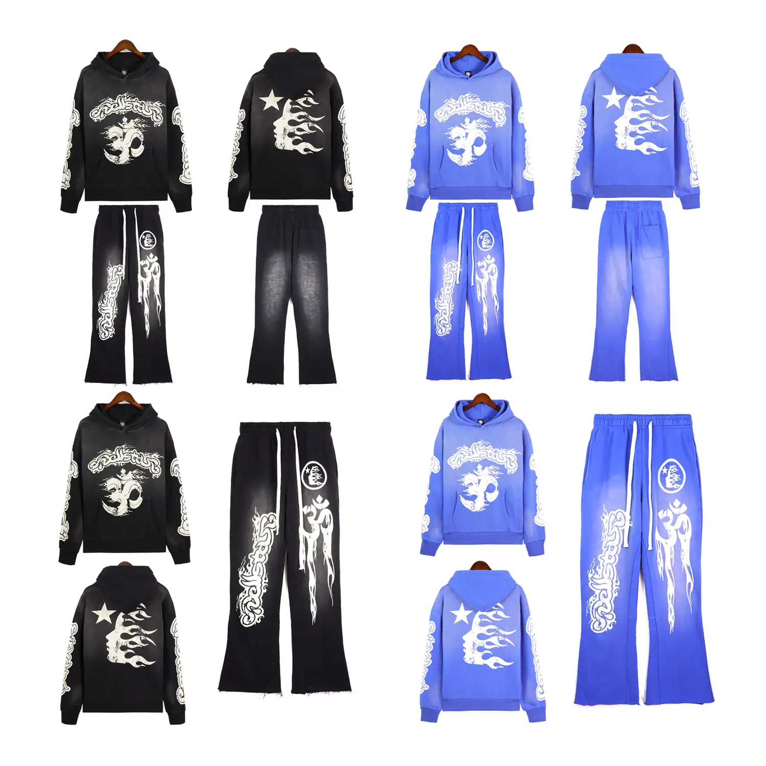 varsity manufacturing homme hooded full tracksuit hoodie set with jeans sweatpants for men unisex