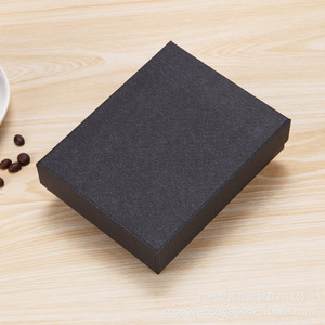 Boîte à bijoux rectangulaire noire pour collier, boîte d'emballage pour bijoux, boîte cadeau avec couvercle Ciel et Terre, boîte cadeau personnalisée pour porte-clés - Product Image 3