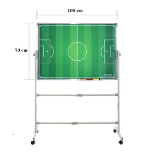 Tablero de entrenamiento de fútbol portátil, equipo táctico de estrategia de baloncesto con soporte de trípode, tablero de entrenamiento magnético