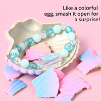 Jouets créatifs pour enfants à faire éclore dans l'eau, série Coquillages, colliers océaniques pour filles, ornements, cadeau surprise, boîte mystère en PVC
